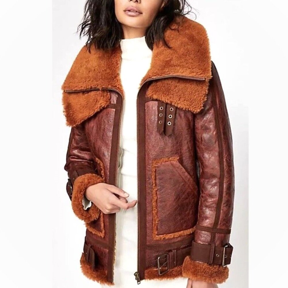 Free People Leather Jacket Size XSmall - NEW - Picture 9 of 12